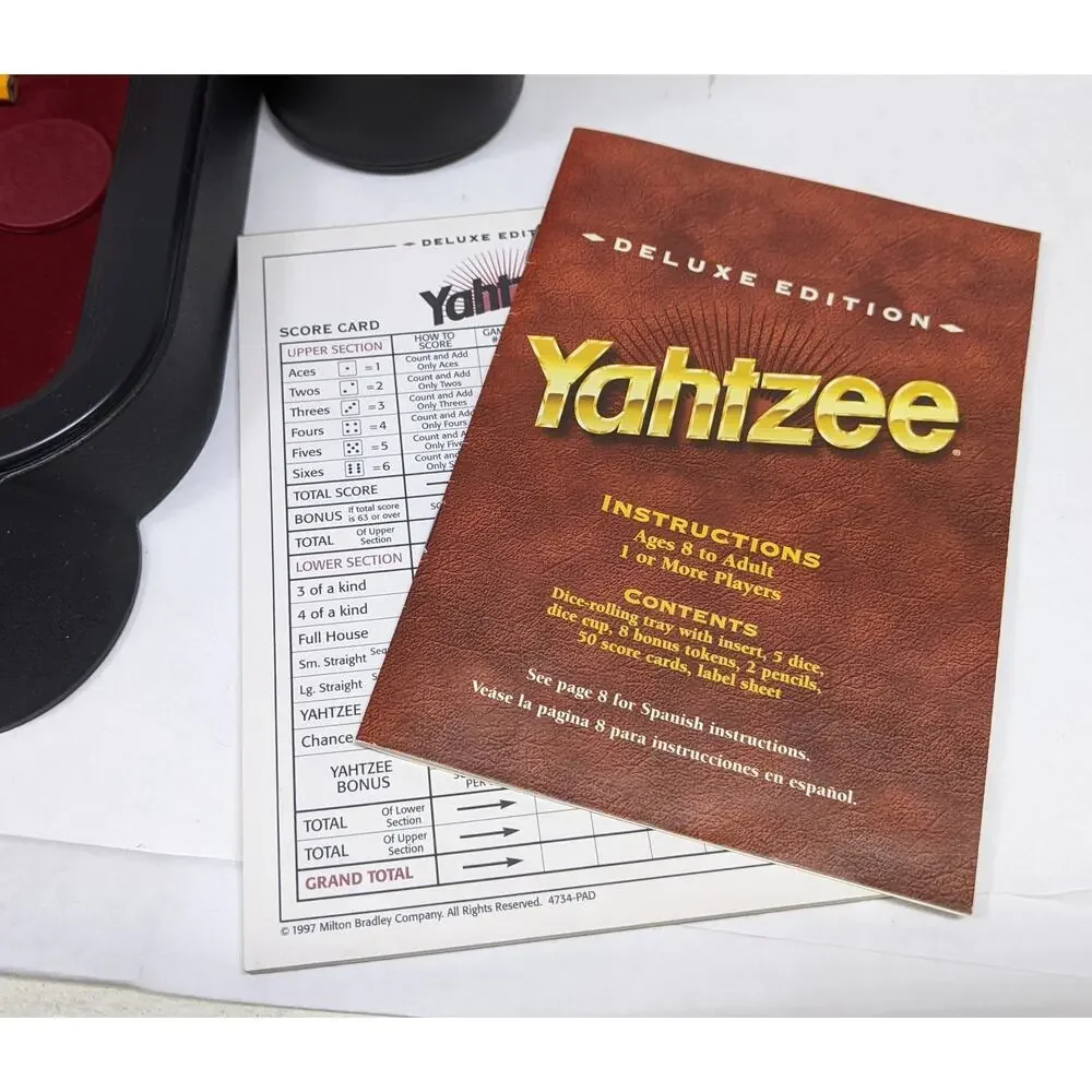 Yahtzee - Deluxe Edition 1997 - 100% Complete and Gently Played - Picture 4 of 10